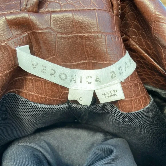 Veronica Beard Croc-Embossed Faux Leather Jacket (Flawed) - Picture 3 of 17